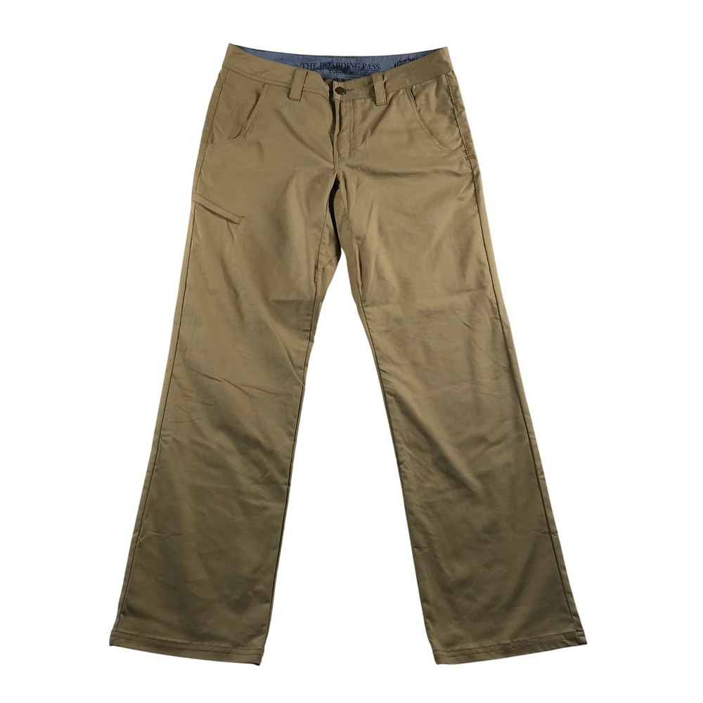 Toad&Co The Boarding Pass Pants Mens 32 Tan Khaki Organic Cotton Stretch Chino